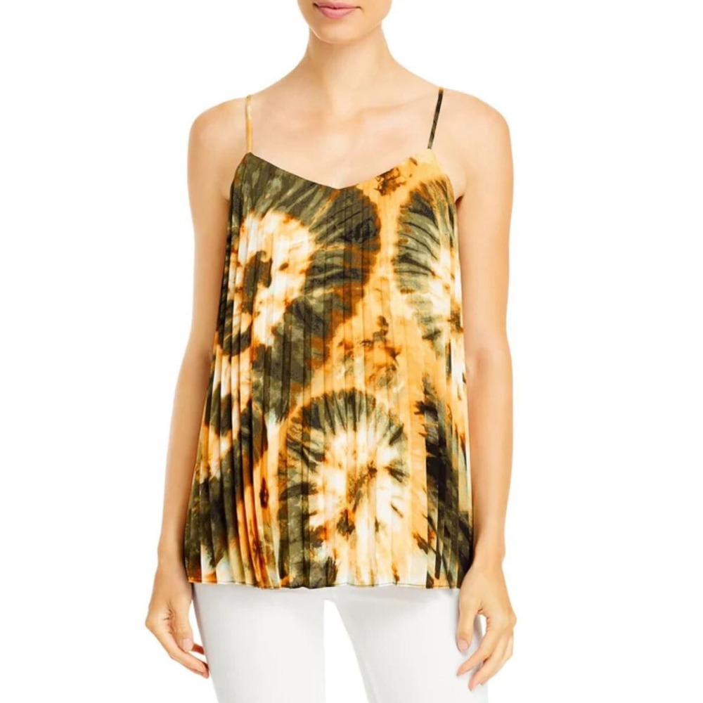 Tahari women blouse top sleeveless shirt THF16011 96268 deep sunburst XS $58